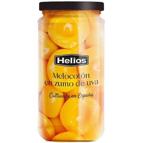 Melocotón en zumo de uva Helios 700g